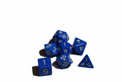 Blue Opaque 7 Die Set Polyhedral Dice by BrycesDice RPG Magic D&D Unique Roll (Online Only)