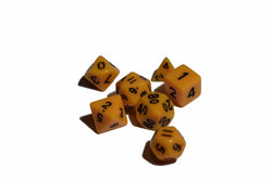 Yellow Opaque 7 Die Set Polyhedral Dice by BrycesDice RPG Magic D&D Unique (Online Only)