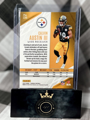 Calvin Austin III 2022 Panini Phoenix Silver Rookie #136 Pittsburgh Steelers RC (ONLINE ORDER ONLY)