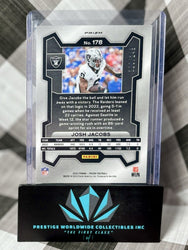 Josh Jacobs 2023 Panini Prizm Orange Prizm /249 #178 Las Vegas Raiders & Packers (ONLINE ORDER ONLY)