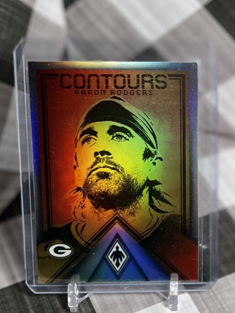 AARON RODGERS 2022 Panini Phoenix CONTOURS Refractor #CT-4 - GB Packers Insert (ONLINE ORDER ONLY)