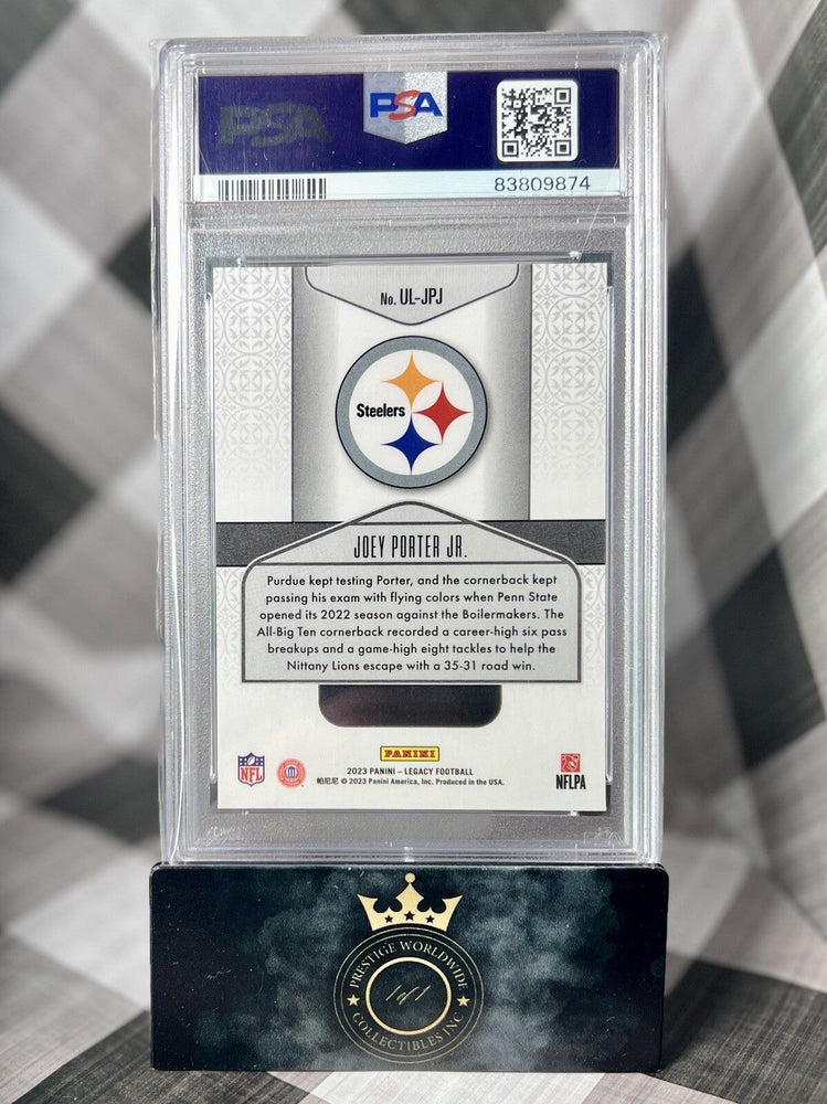 Joey Porter Jr. 2023 Legacy Under the Lights B&W Rookie PSA 9 #UL-JPJ Steelers (ONLINE ORDER ONLY)