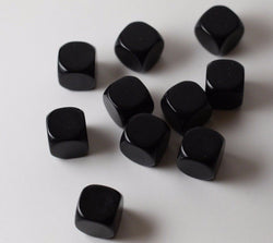 (Sold by Piece) Blank Black Dice / Counting Cubes 16mm D6 Square RPG Gaming Dice DIY (Online Only)