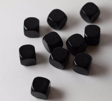(Sold by Piece) Blank Black Dice / Counting Cubes 16mm D6 Square RPG Gaming Dice DIY (Online Only)