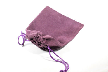 Purple Velour Gift Dice Bag 4" x 5" Dice Bag w/ Grey Velvet Lining Counter Pouch (Online Only)