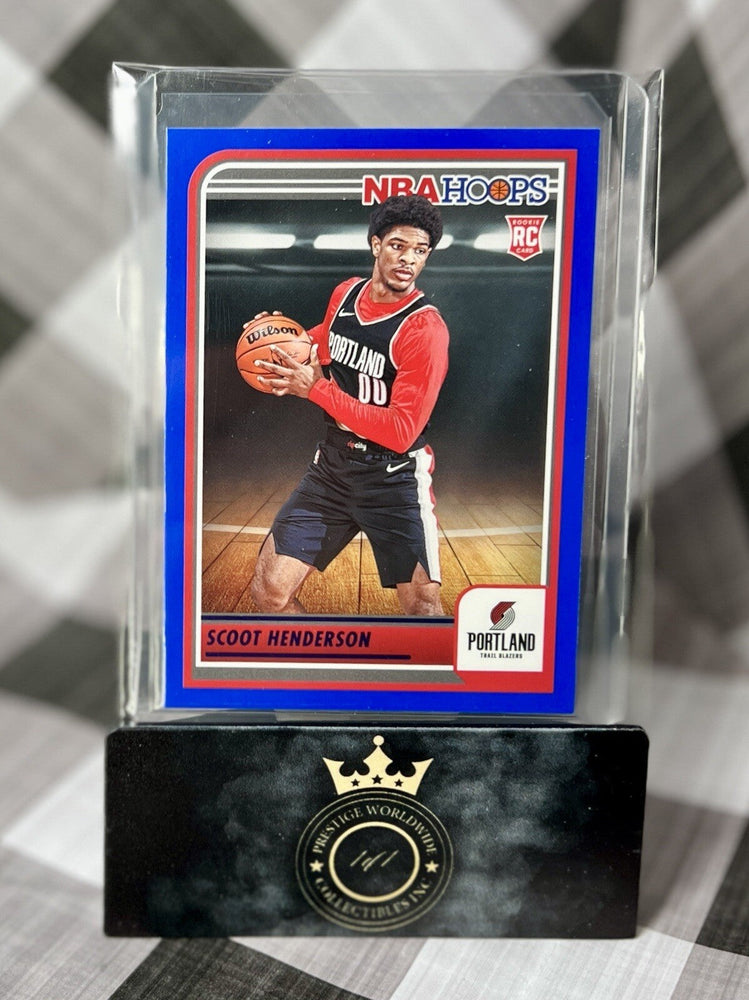 Scoot Henderson 2023-24 NBA Hoops Blue Parallel Rookie #232 Trail Blazers RC (ONLINE ORDER ONLY)