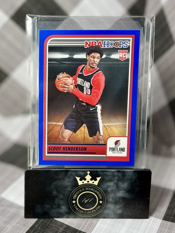 Scoot Henderson 2023-24 NBA Hoops Blue Parallel Rookie #232 Trail Blazers RC (ONLINE ORDER ONLY)