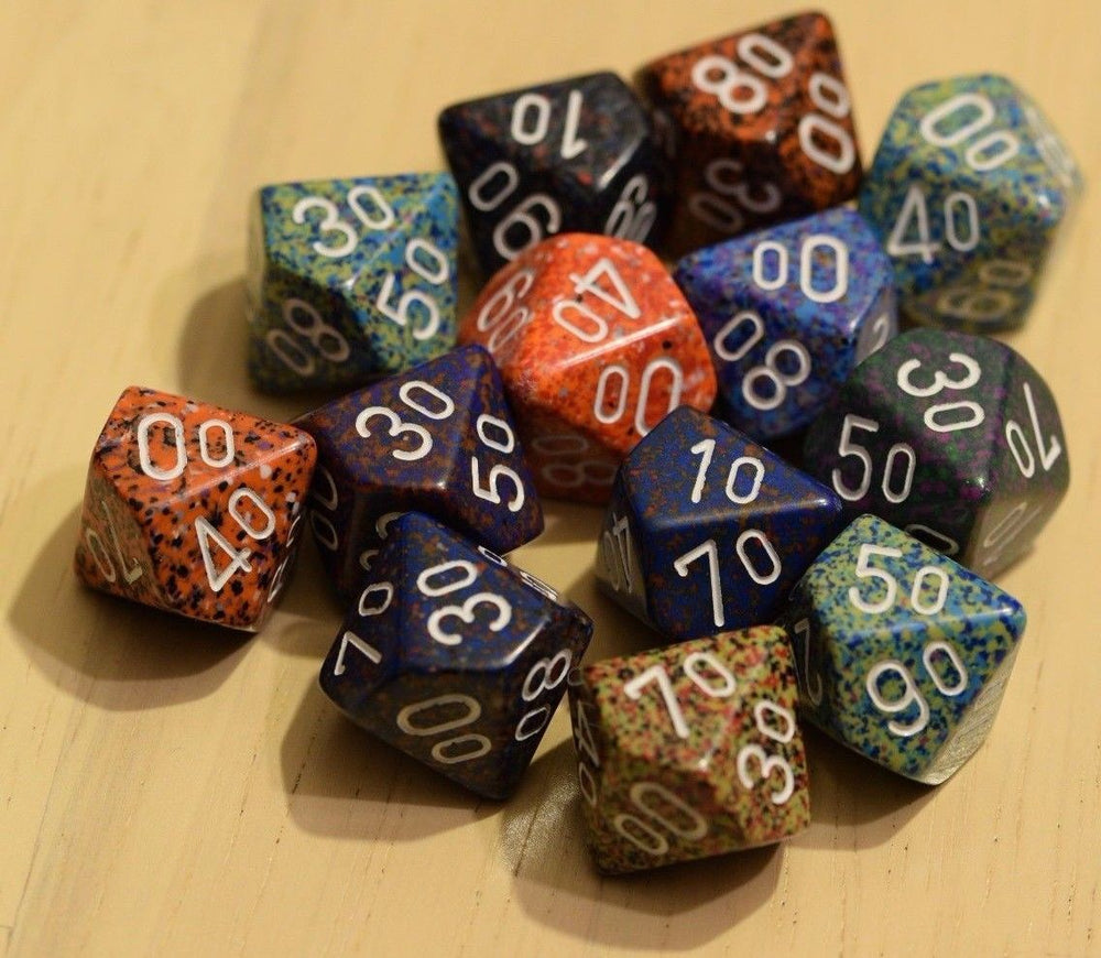 Random Set of 6 d10/% Ten Sided Percent RPG Dungeons and Dragons Dice (6) Chessex (Online Only)