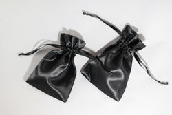 2 Pack of Large Black Satin Gift Bag Game Dice Bag Counter Pouch 4"x 6" (Online Only)