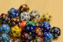 Random Set of 19mm d20 Twenty Sided RPG Dungeons and Dragons Dice (6) Chessex (Online Only)