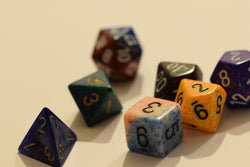 Random set of 7 Gaming Dice Chessex d4, d6, d8,d10, d12, d20 Rare Dungeons&Drago (Online Only)