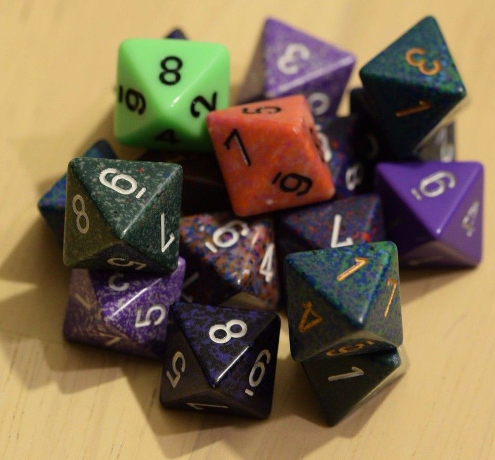 Random Set of 6 d8 Eight Sided RPG Dungeons and Dragons Dice (6) Chessex Magic (Online Only)