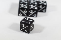 Black D6 MTG -1/-1 Counter Dice - Magic: The Gathering DnD d6 Stats (Sold Per Die) (Online Only)