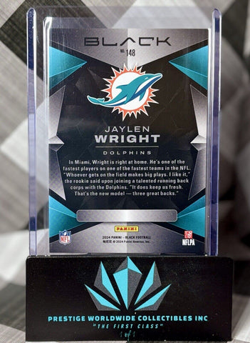 Jaylen Wright 2024 Panini Black Rookie Royal /99 #148 Miami Dolphins RC (ONLINE ORDER ONLY)