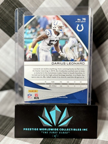 Darius Leonard 2019 Panini Spectra Neon Pink /25 #76 Indianapolis Colts SP (ONLINE ORDER ONLY)