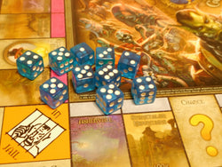 NEW 10 Transparent Blue w/ White Pip Bunco Gaming Dice Set 16mm D6 Great Quality (Online Only)