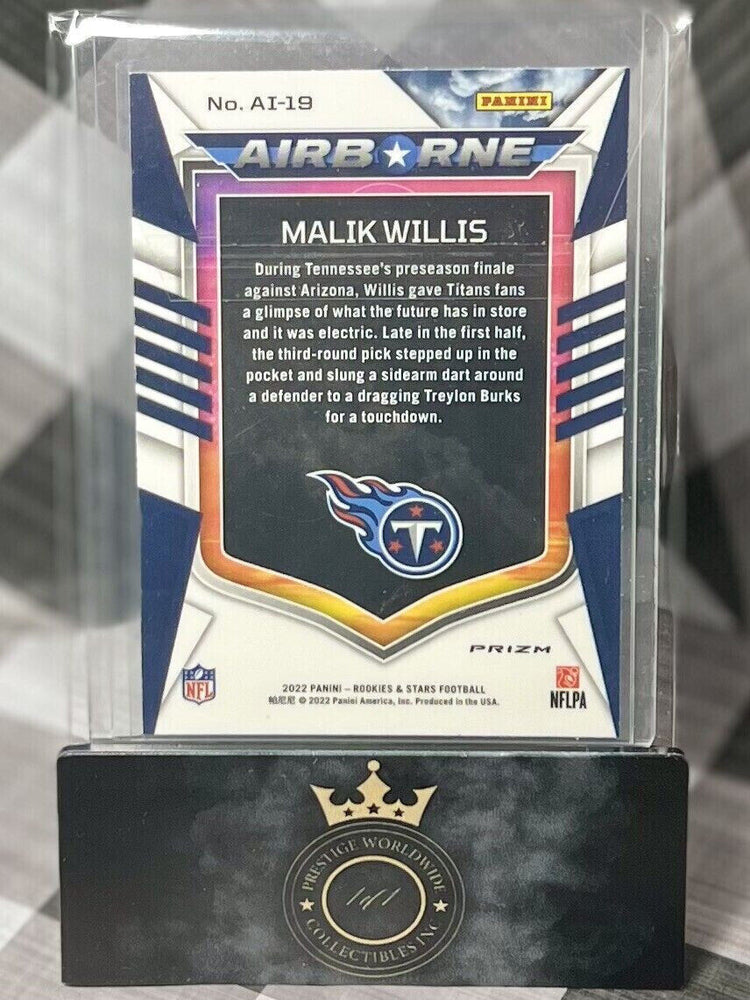 MALIK WILLIS 2022 Rookies & Stars Airborne Red Plaid #AI-19 Tennessee Titans RC (ONLINE ORDER ONLY)