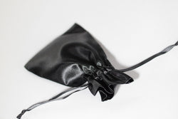 2 Pack of Large Black Satin Gift Bag Game Dice Bag Counter Pouch 4"x 6" (Online Only)