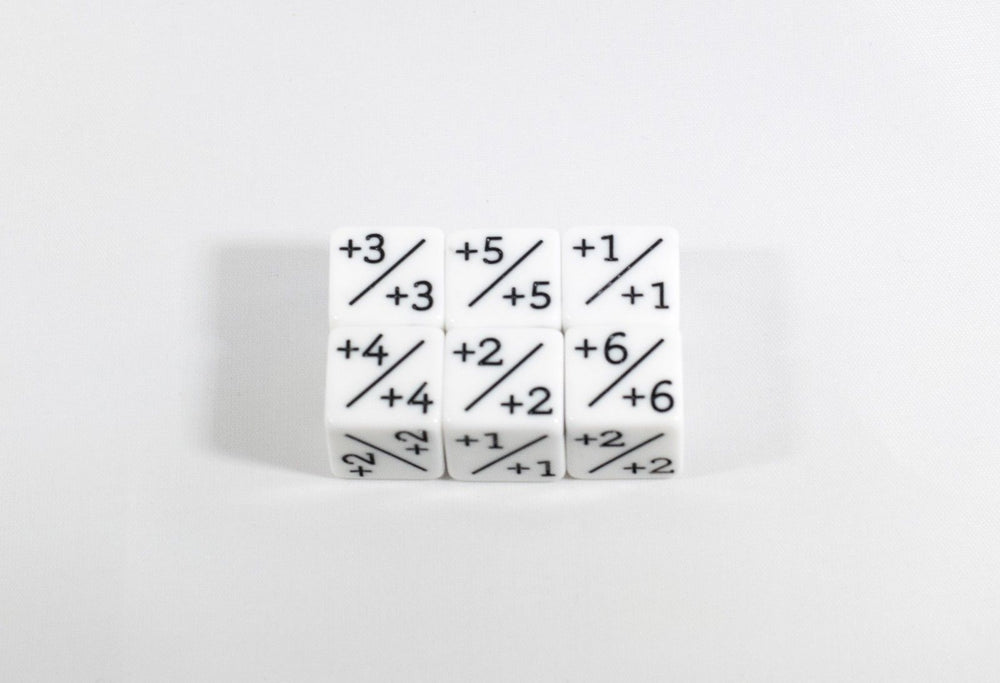 White D6 MTG +1/+1 Counter Dice  - Magic: The Gathering DnD d6 Stats (Sold Per Die) (Online Only)