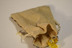 Burlap w/ Black Lace Gift Bag Cards RPG Game Dice Bag Counter Pouch 5" x 6.5" (Online Only)
