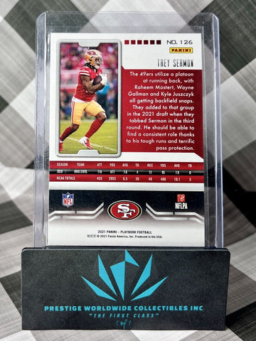 Trey Sermon 2021 Panini Playbook Sparkle Rookie #126 San Francisco 49ers RC (ONLINE ORDER ONLY)