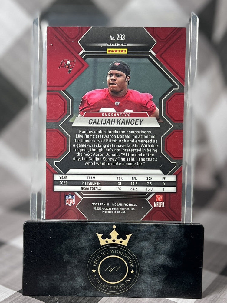 Calijah Kancey 2023 Mosaic Pink Camo Prizm Rookie #293 Tampa Bay Buccaneers RC (ONLINE ORDER ONLY)