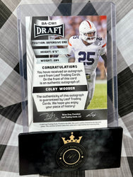Colby Wooden 2023 Leaf Draft Red Rookie Auto #BA-CW1 (ONLINE ORDER ONLY)