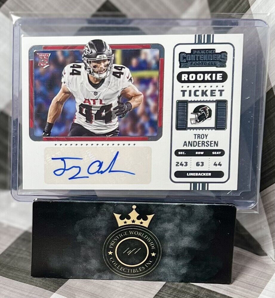 Troy Anderson 2022 Contenders Auto Horizontal Variation SP #175 Atlanta Falcons (ONLINE ORDER ONLY)