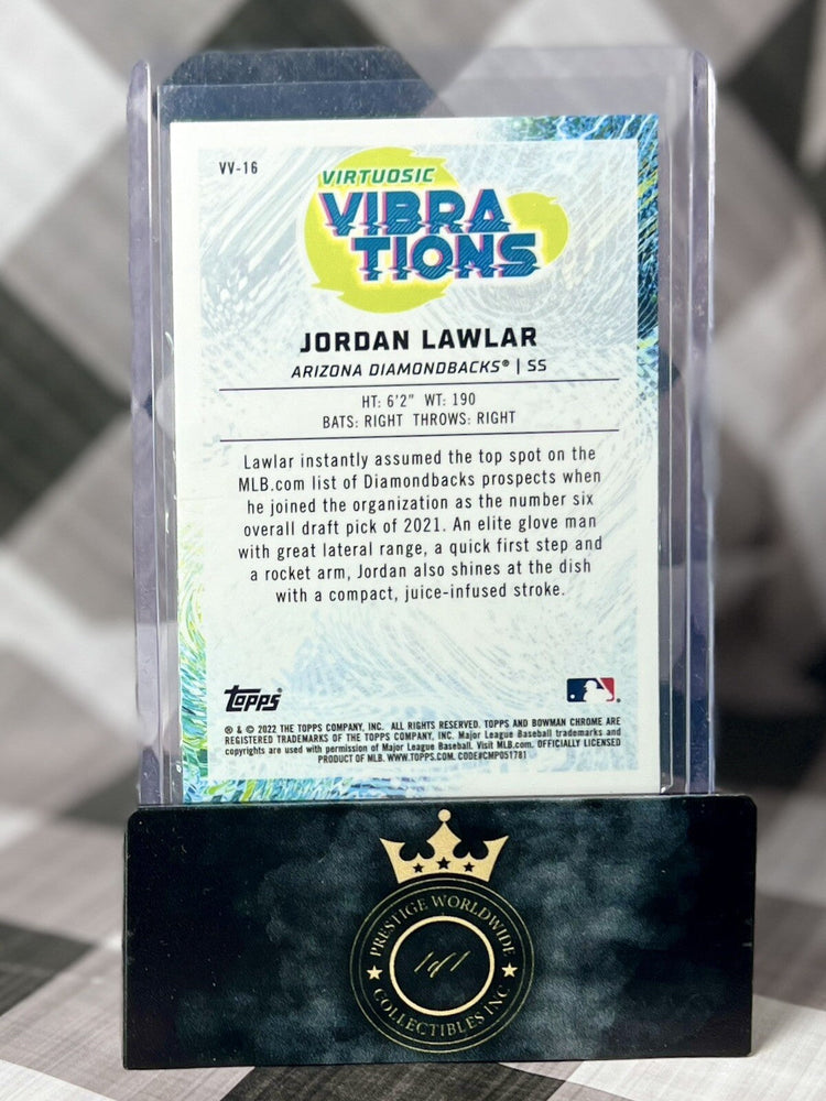 Jordan Lawlar 2022 Bowman Chrome Virtuosic Vibrations #VV-16 AZ Diamondbacks (ONLINE ORDER ONLY)
