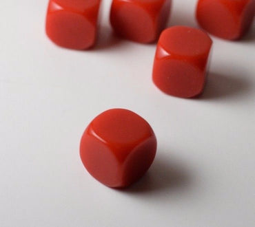 (Sold by Piece) Blank Red Dice / Counting Cubes 16mm D6 Square RPG Gaming Dice DIY (Online Only)