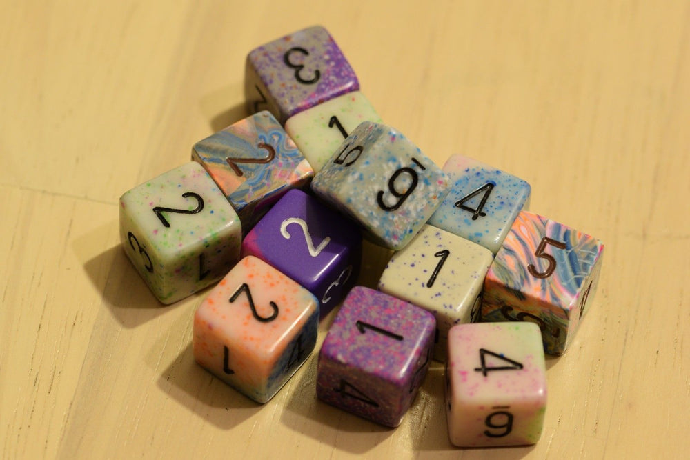 Random Set of 6 d6 Six Sided Numbers RPG Dungeons and Dragons Dice (6) Chessex (Online Only)