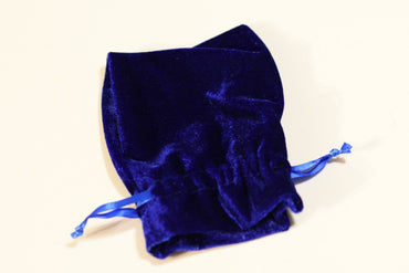 Blue Large Soft Velvet 4" x 6" Gift Bag Cards RPG Game Dice Bag Counter Pouch (Online Only)