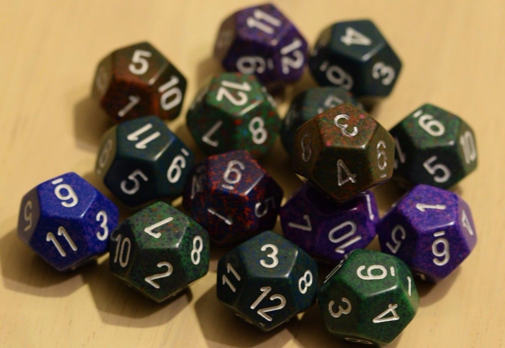 Random Set of 18mm d12 Twelve Sided RPG Dungeons and Dragons Dice (6) Chessex (Online Only)