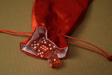 NEW Large Red Velvet RPG Game Dice Bag w/ White Satin Lining Counter Pouch Gift (Online Only)