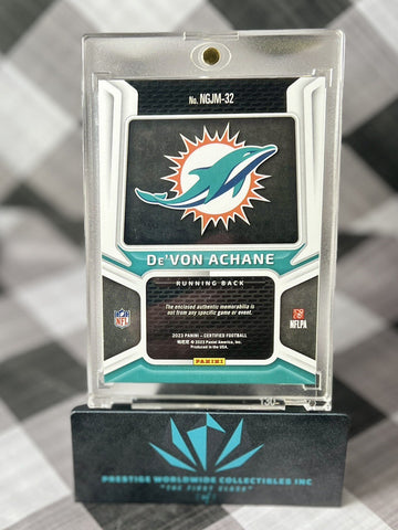 De'Von Achane 2023 Certified Pink New Generation Rookie Patch /299 #NGJM-32 MIA (ONLINE ORDER ONLY)