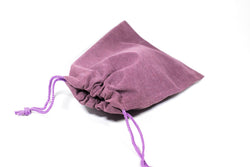 Purple Velour Gift Dice Bag 4" x 5" Dice Bag w/ Grey Velvet Lining Counter Pouch (Online Only)