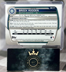 Brock Rodden 2023 Bowman Draft 1st Chrome Refractor #BDC-171 Seattle Mariners RC (ONLINE ORDER ONLY)