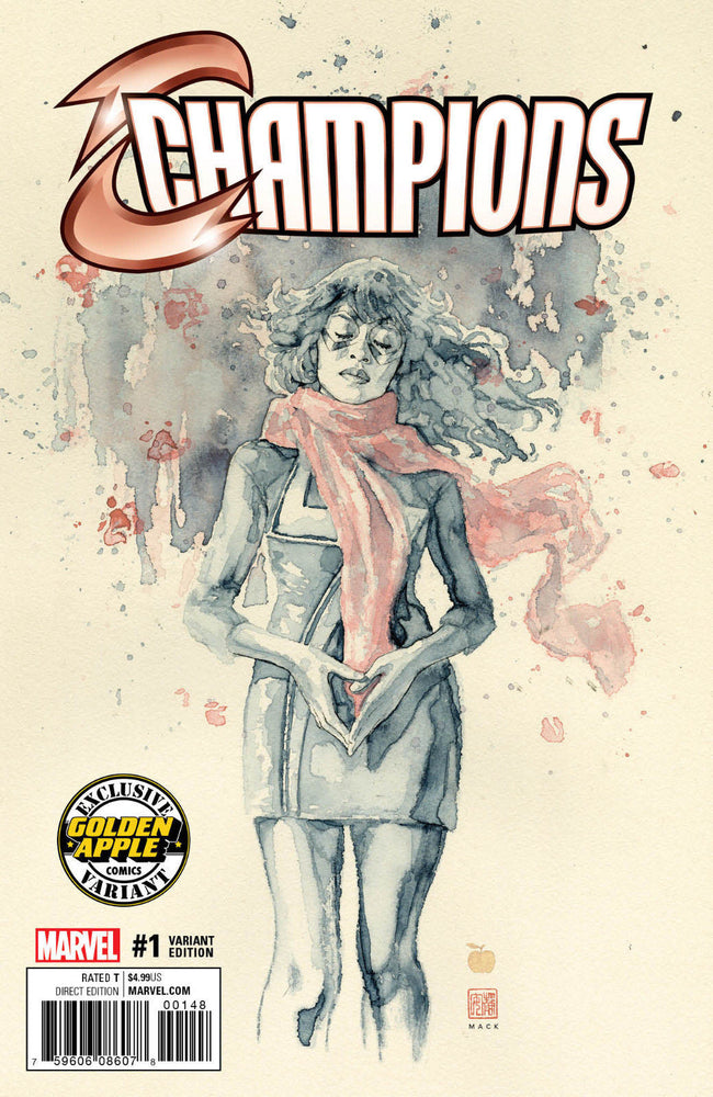 Champions 1 2016 David Mack Golden Apple Ms. Marvel Kamala Khan Variant (ONLINE ORDER ONLY)