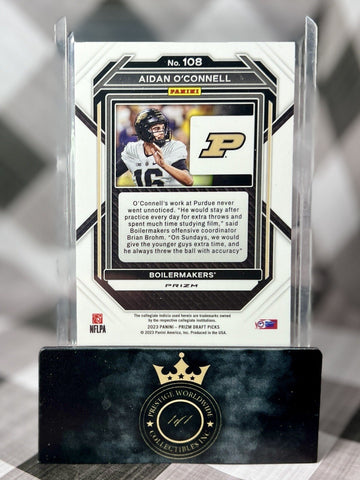 Aidan O’Connell 2023 Prizm Draft Picks Red Cracked Ice Rookie #108 LV Raiders RC (ONLINE ORDER ONLY)
