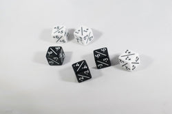 White & Black D6 MTG +1 & -1 Counter Dice - 6 Pack - Magic: The Gathering DnD (Online Only)