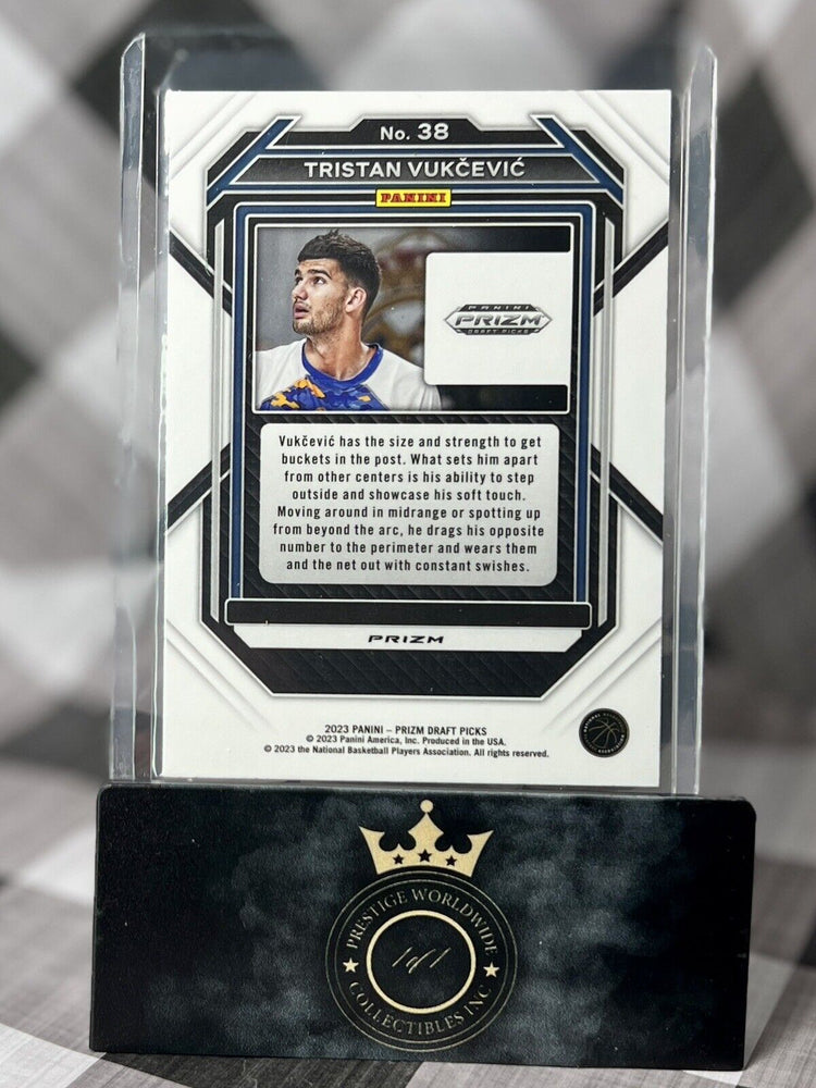 Tristan Vukcevic 2023 Panini Prizm Draft Picks Green Prizm Rookie #38 Wizards RC (ONLINE ORDER ONLY)