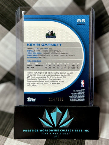 Kevin Garnett 2005-06 Topps Finest X-Fractor /229 #86 Minnesota Timberwolves (ONLINE ORDER ONLY)