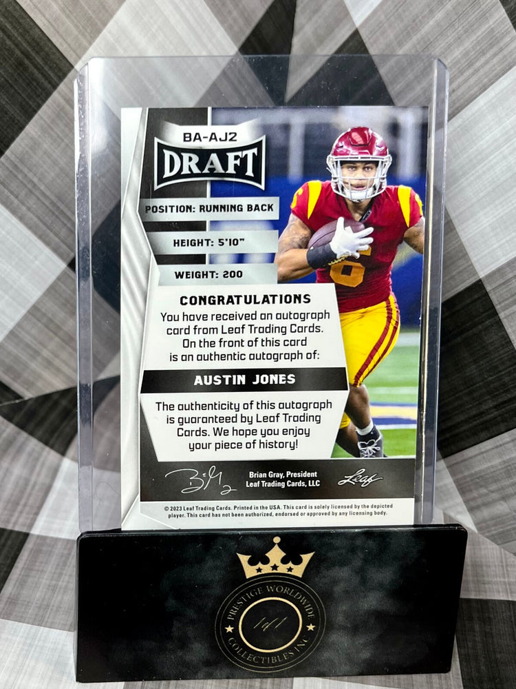 Tre'vius Hodges-Tomlinson 2023 Leaf Draft Blue Rookie Auto #BA-THT (ONLINE ORDER ONLY)