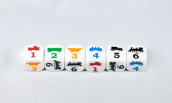 18mm Train Dice Colorful Learning Children Easy to Read Novelty Yahtzee School (Online Only)