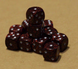 Silver Volcano Speckled 12mm D6 Pipped (Online Only)