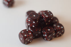 Silver Volcano Speckled 12mm D6 Pipped (Online Only)