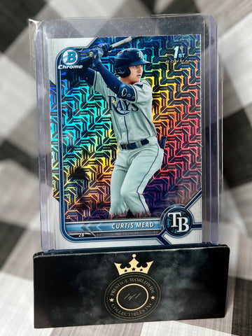 Curtis Mead 2022 Bowman Chrome 1st Mojo Refractor #BCP-10 Tampa Bay Rays (ONLINE ORDER ONLY)
