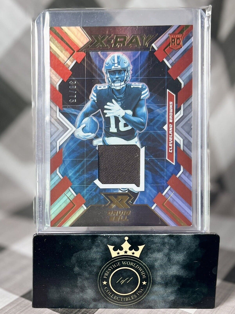 David Bell 2022 XR X-Ray Rookie Patch /75 #XR-25 Cleveland Browns RC SP (ONLINE ORDER ONLY)