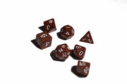 Brown Opaque 7 Die Set Polyhedral Dice by BrycesDice RPG Magic D&D Unique (Online Only)
