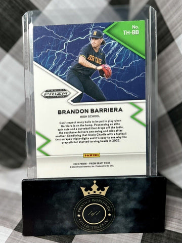 Brandon Barriera 2022 Prizm Draft Picks Insert Thunder Struck #TH-BB Toronto BJ (ONLINE ORDER ONLY)